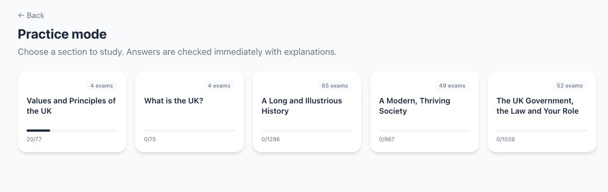 Practice chapters for Life in the UK Test preparation